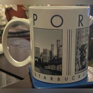 Starbucks Portland City Scenes Mug - Black and Cream